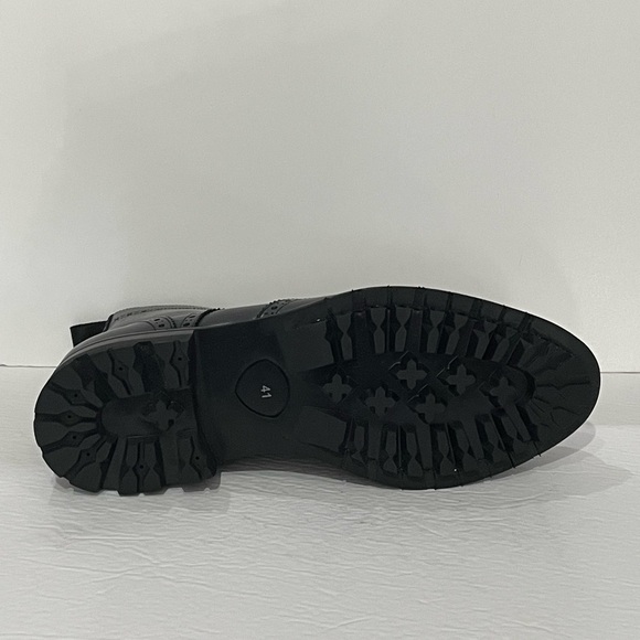 Emilio Franco boot chelsea chukka black wingtip lace up side zipper - Picture 4 of 5